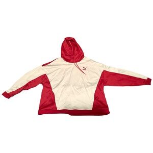 Puma Red and White Hooded Pullover